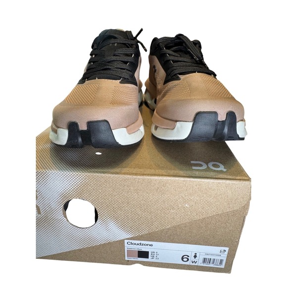 ON Cloudzone Women Rosebrown Black Running Shoes Sneakers Size 6 US 37 EU - Picture 4 of 13